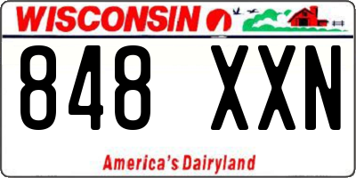 WI license plate 848XXN