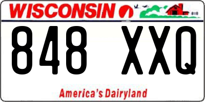 WI license plate 848XXQ