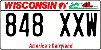 WI license plate 848XXW