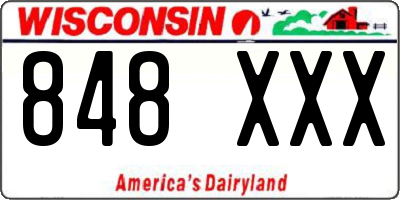 WI license plate 848XXX