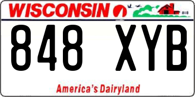 WI license plate 848XYB