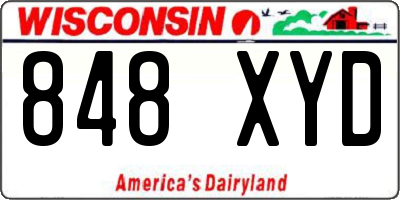 WI license plate 848XYD
