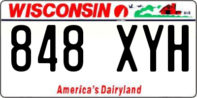 WI license plate 848XYH