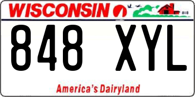 WI license plate 848XYL