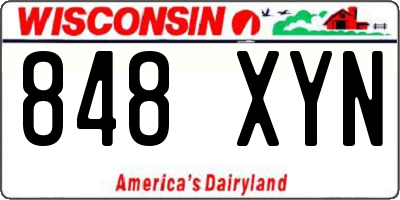 WI license plate 848XYN