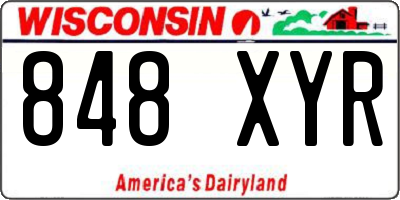 WI license plate 848XYR
