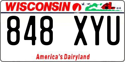 WI license plate 848XYU