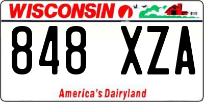 WI license plate 848XZA