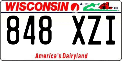WI license plate 848XZI