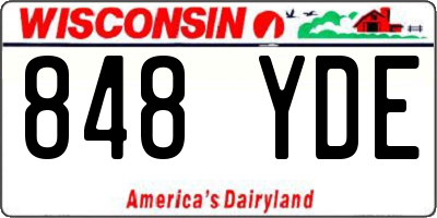 WI license plate 848YDE
