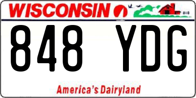 WI license plate 848YDG