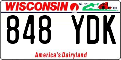 WI license plate 848YDK