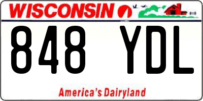 WI license plate 848YDL