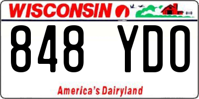 WI license plate 848YDO