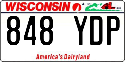 WI license plate 848YDP