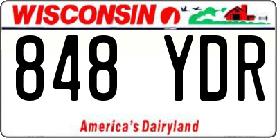 WI license plate 848YDR