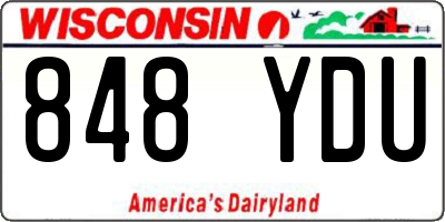 WI license plate 848YDU