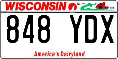 WI license plate 848YDX