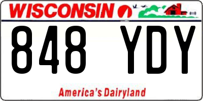 WI license plate 848YDY