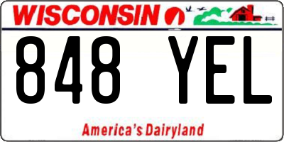 WI license plate 848YEL