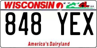 WI license plate 848YEX