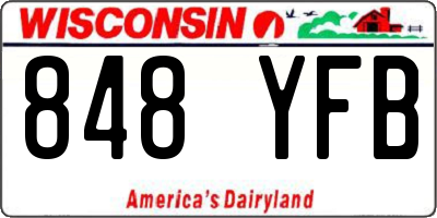 WI license plate 848YFB