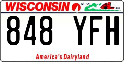WI license plate 848YFH
