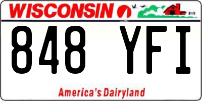 WI license plate 848YFI