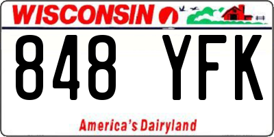 WI license plate 848YFK