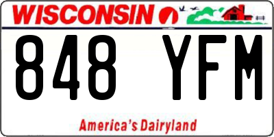 WI license plate 848YFM