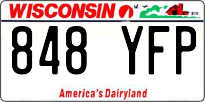 WI license plate 848YFP