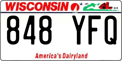 WI license plate 848YFQ