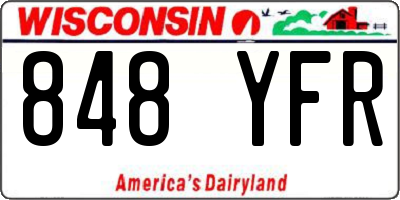 WI license plate 848YFR