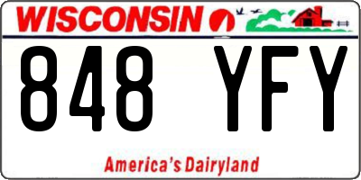 WI license plate 848YFY
