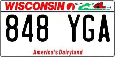 WI license plate 848YGA