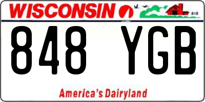 WI license plate 848YGB
