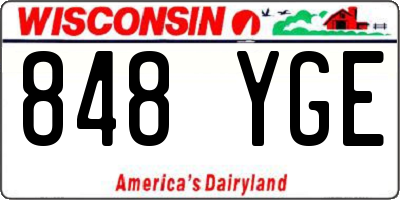 WI license plate 848YGE