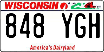 WI license plate 848YGH