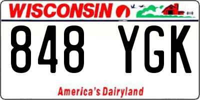 WI license plate 848YGK