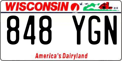 WI license plate 848YGN