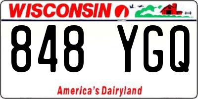 WI license plate 848YGQ
