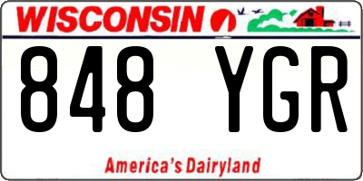 WI license plate 848YGR
