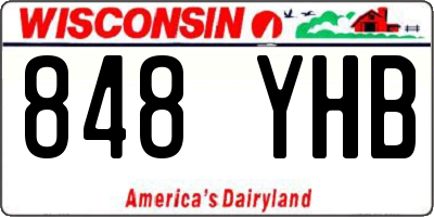 WI license plate 848YHB