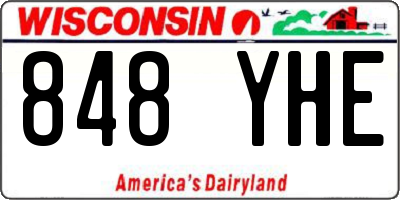 WI license plate 848YHE
