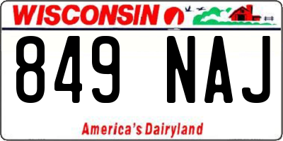 WI license plate 849NAJ