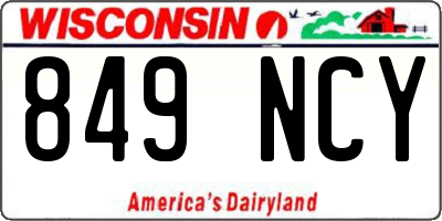 WI license plate 849NCY