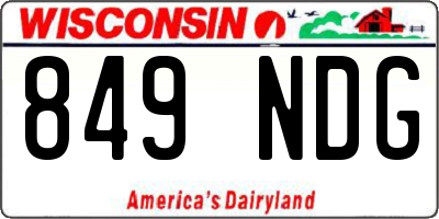 WI license plate 849NDG
