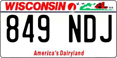 WI license plate 849NDJ