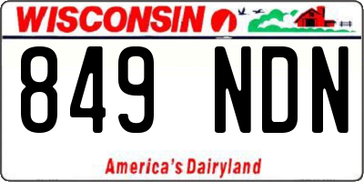 WI license plate 849NDN