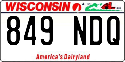 WI license plate 849NDQ